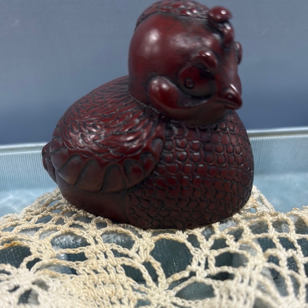 Quail Bird Figurine Carved Resin Vintage 1970s Collectible Made in Canada
A11